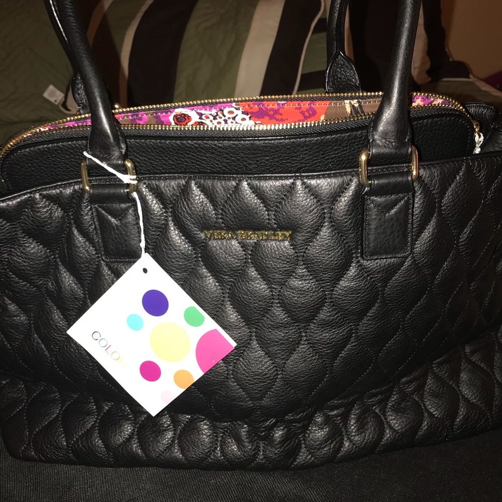 Quilted Emma Tote Black